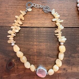 Jade and Sterling Silver Necklace